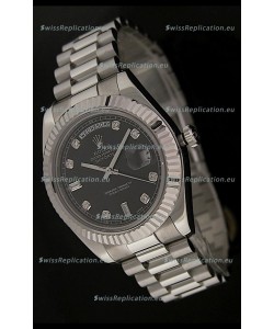Rolex Oyster Perpetual Day Date Japanese Replica Watch in Black Dial