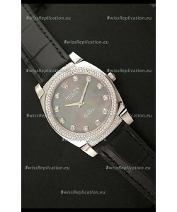 Rolex Cellini Japanese Replica Watch in Mother of Pearl Green Dial