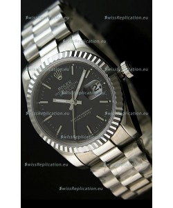 Rolex Replica Datejust Mens Japanese Watch in Black Dial - 41MM