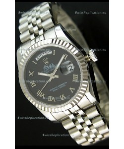 Rolex Replica Datejust Mens Japanese Watch in Black Dial - 41MM