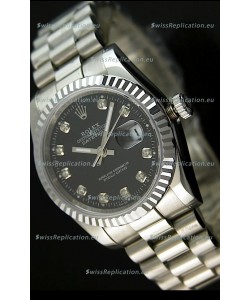 Rolex Replica Datejust Mens Japanese Watch in Black Dial - 41MM