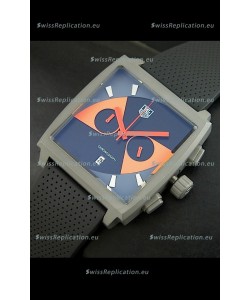 Tag Heuer Monaco Limited Edition Japanese Replica Titanium Watch in Orange Markers
