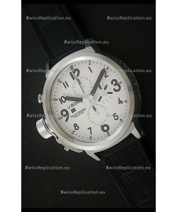 U-Boat Flightdeck Steel Watch in White Dial