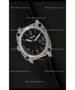 U-Boat Thousands of Feet Steel Watch in Black Dial