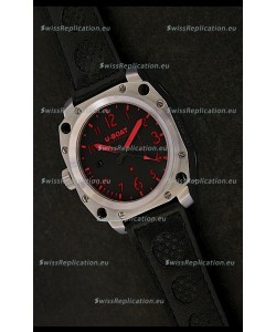 U-Boat Thousands of Feet Steel Watch in Black Dial
