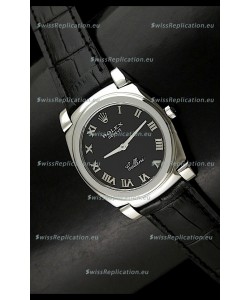 Rolex Cellini Japanese Replica Steel Watch in Black Dial