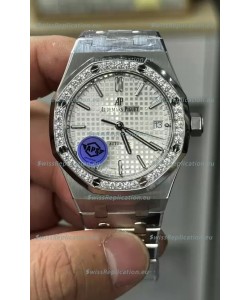 Audemars Piguet Royal Oak 37MM White Dial Watch in 3120 Movement - 1:1 Mirror Replica