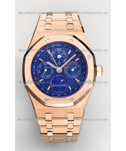 Audemars Piguet Royal Oak Perpetual Calendar Swiss Replica 904L Steel in Rose Gold Casing