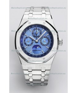 Audemars Piguet Royal Oak Perpetual Calendar Swiss Replica 904L Steel - Light Blue Dial 