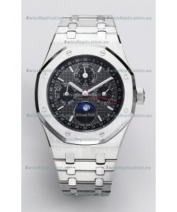 Audemars Piguet Royal Oak Perpetual Calendar Swiss Replica 904L Steel - Black Dial 