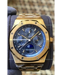 Audemars Piguet Royal Oak Perpetual Calendar Swiss Replica 904L Steel in Yellow Gold Casing