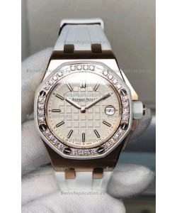 Audemars Piguet Royal Oak Offshore 37MM Swiss Quartz 1:1 Mirror Replica Watch in Rose Gold Casing