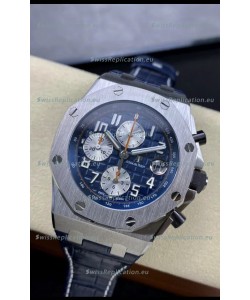 Audemars Piguet Royal Oak Offshore Blue Dial Chronograph 1:1 Mirror Replica Watch - 904L Steel