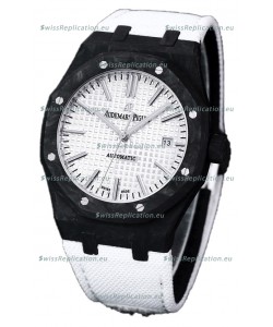 Audemars Piguet Royal Oak Ref.15400 Forged Carbon Casing Watch White Dial in 1:1 Mirror Replica