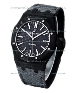 Audemars Piguet Royal Oak Ref.15400 Forged Carbon Casing Watch Black Dial in 1:1 Mirror Replica
