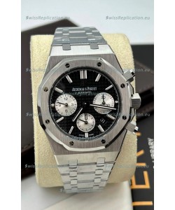 Audemars Piguet Royal Oak Chronograph Black Dial Steel Strap Swiss Replica Watch