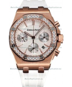 Audemars Piguet Royal Oak Offshore Rose Gold White Dial Chronograph 37MM - Swiss Replica Watch 