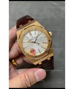 Audemars Piguet Royal Oak 15510 50th Anniversary 41MM White Dial Rose Gold 41MM 1:1 Mirror Replica