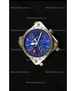 Bell & Ross BR03-93 GMT Steel Swiss Replica Watch Blue Dial 1:1 Edition 42MM