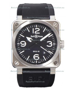 Bell and Ross BR03-92 Black Dial 904L Steel Swiss Replica Watch 