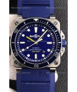 Bell & Ross BR03-92 Diver Stainless Steel Blue Dial Swiss Replica Watch 1:1 Mirror Replica