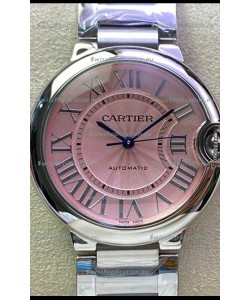Ballon De Cartier Swiss Automatic 1:1 Mirror Quality 36MM in Stainless Steel Pink Dial