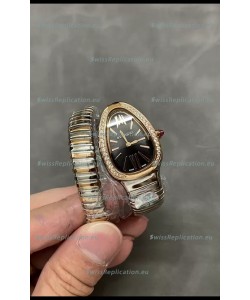 Bvlgari Serpenti Edition Two Tone Casing Diamonds Bezel Watch in 1:1 Mirror Quality