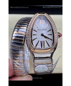 Bvlgari Serpenti Edition Two Tone Casing White Dial Watch in 1:1 Mirror Quality