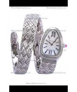 Bvlgari Serpenti Edition Steel Casing White Dial Watch in 1:1 Mirror Quality