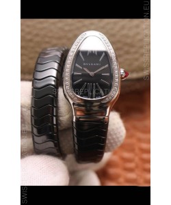 Bvlgari Serpenti Edition Black Ceramic Replica Watch in 1:1 Mirror Quality 