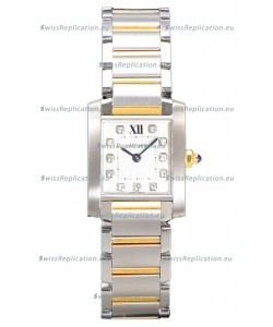 Cartier Tank Francaise Yellow Gold Two Tone Swiss Quartz Replica Watch 25.70MM