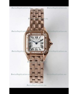 Cartier PANTHERE Edition 22MM 1:1 Mirror Quality Swiss Replica Watch in White Dial - Diamonds Bezel