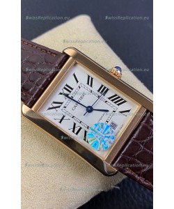 Cartier Tank Solo Swiss Automatic Watch in Rose Gold Plating Casing - 31MM Wide 1:1 Mirror Replica