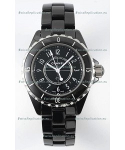 Chanel J12 Ladies Black Ceramic Casing Watch 1:1 Mirror Replica Watch 