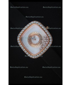 Chopard Happy Diamonds 38MM Black Strap in White Dial