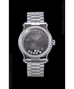 Chopard Happy Sport 1:1 Mirror Swiss Automatic Replica Watch 36MM in 904L Steel Casing Grey Dial