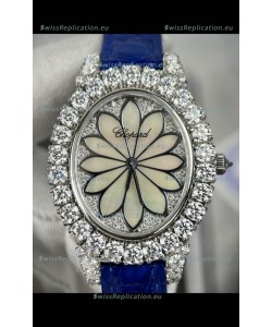 Chopard Super Clone L'Heure du Diamant Mossanites Steel Casing Watch 34MM