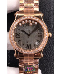 Chopard Happy Sport 1:1 Mirror Automatic Swiss Replica Watch Rose Gold - 36MM Wide