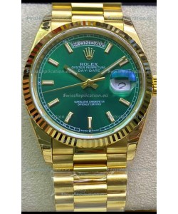 Rolex Day Date 118238 Presidential 18K Yellow Gold Watch 36MM - Green Dial 1:1 Mirror Quality