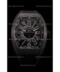 Franck Muller Vanguard Carbon Casing Black Indexes Swiss Watch