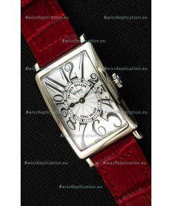 Franck Muller Long Island Ladies Replica Watch in Swiss Quartz Movement Red Strap 