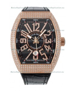 Franck Muller Vanguard V45 Yachting in Rose Gold Plating - Black Dial 