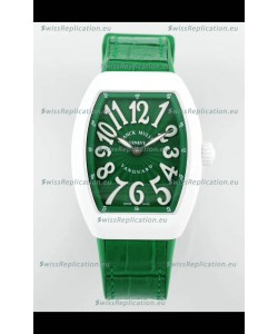 Franck Muller Vanguard Yachting V32 Ceramic Casing Green Dial/Strap Swiss Replica Watch 