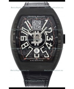 Franck Muller Vanguard Encrypto BTC V45 Carbon Casing Swiss Replica Watch