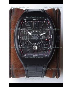 Franck Muller Vanguard DLC Coated Casing Black Indexes Swiss Watch