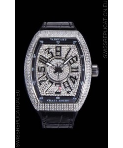 Franck Muller Vanguard Crazy Hours Edition Swiss Replica Watch - Black Numerals