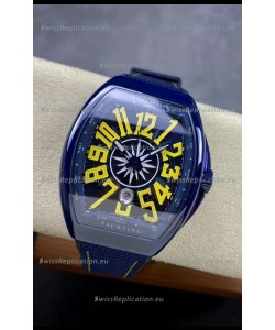 Franck Muller Vanguard Yachting Blue Ceramic 1:1 Mirror Swiss Replica Watch