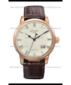 Glashütte Senator Excellence Panorama Date Rose Gold 1:1 Mirror Replica Watch 