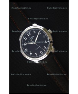 Glashuette Senator Excellence Black Dial Steel Case Swiss Replica Watch