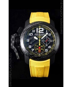 Graham Chronofighter Superlight Carbon Yellow 1:1 Mirror Swiss Replica Watch 